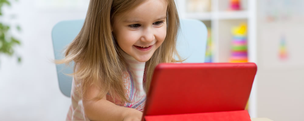 Child with an ipad