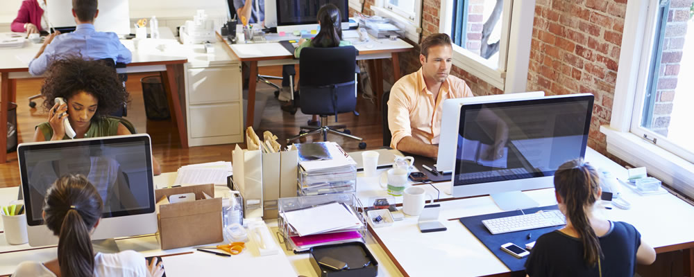 Working in an office